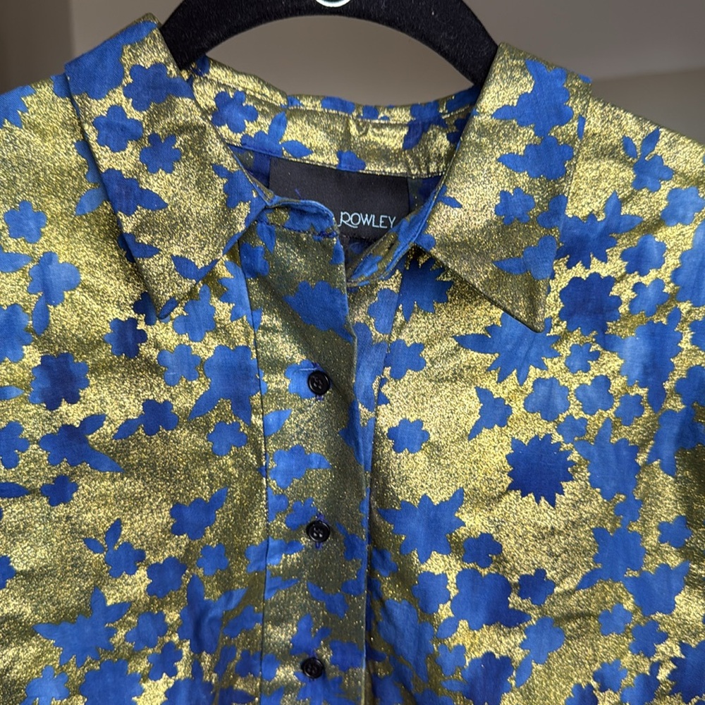 Cynthia Rowley Metallic Shirt Dress
